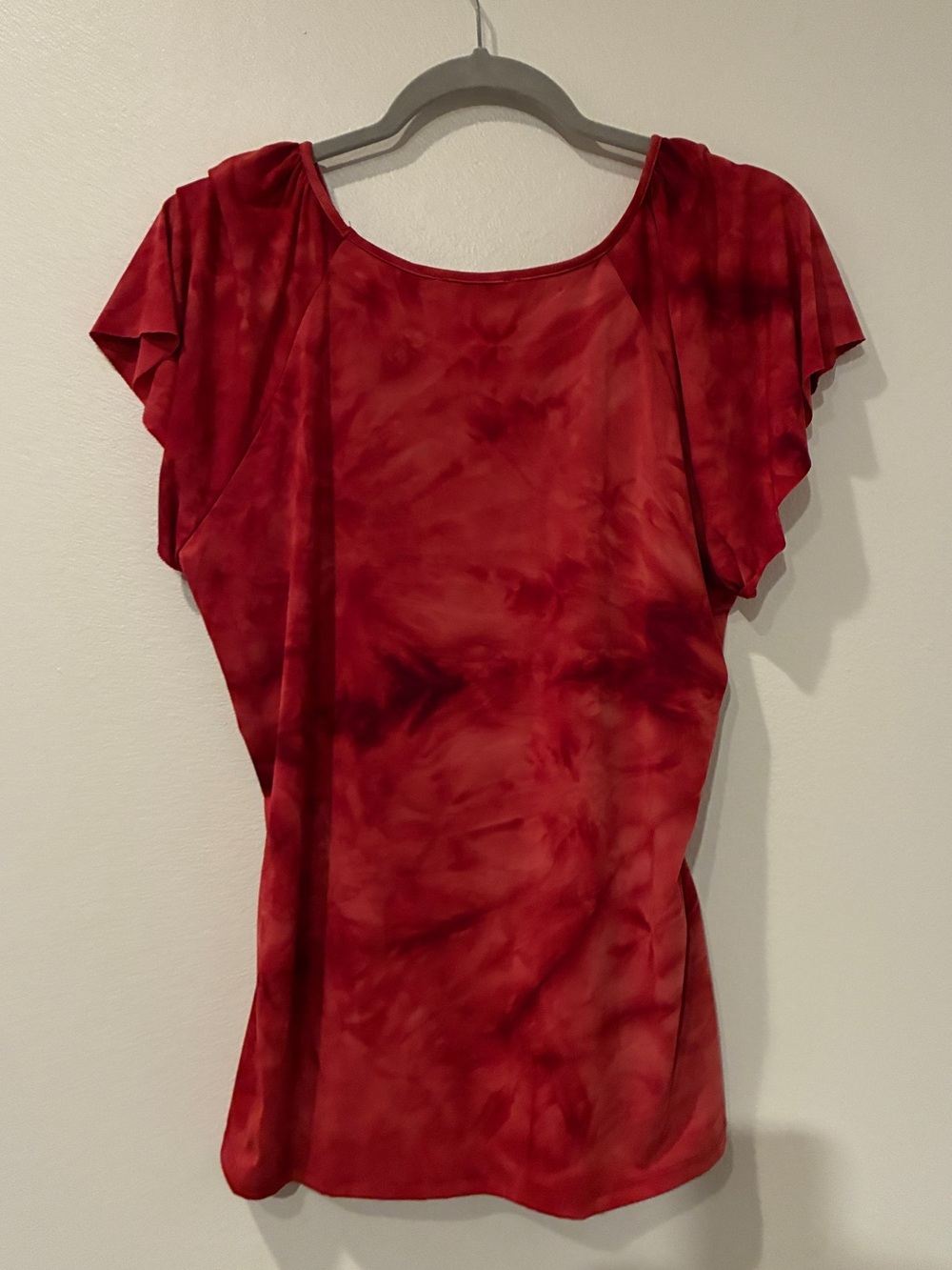 Elementz Red Ruffle Cascade Short-Sleeve Top - Picture 7 of 8
